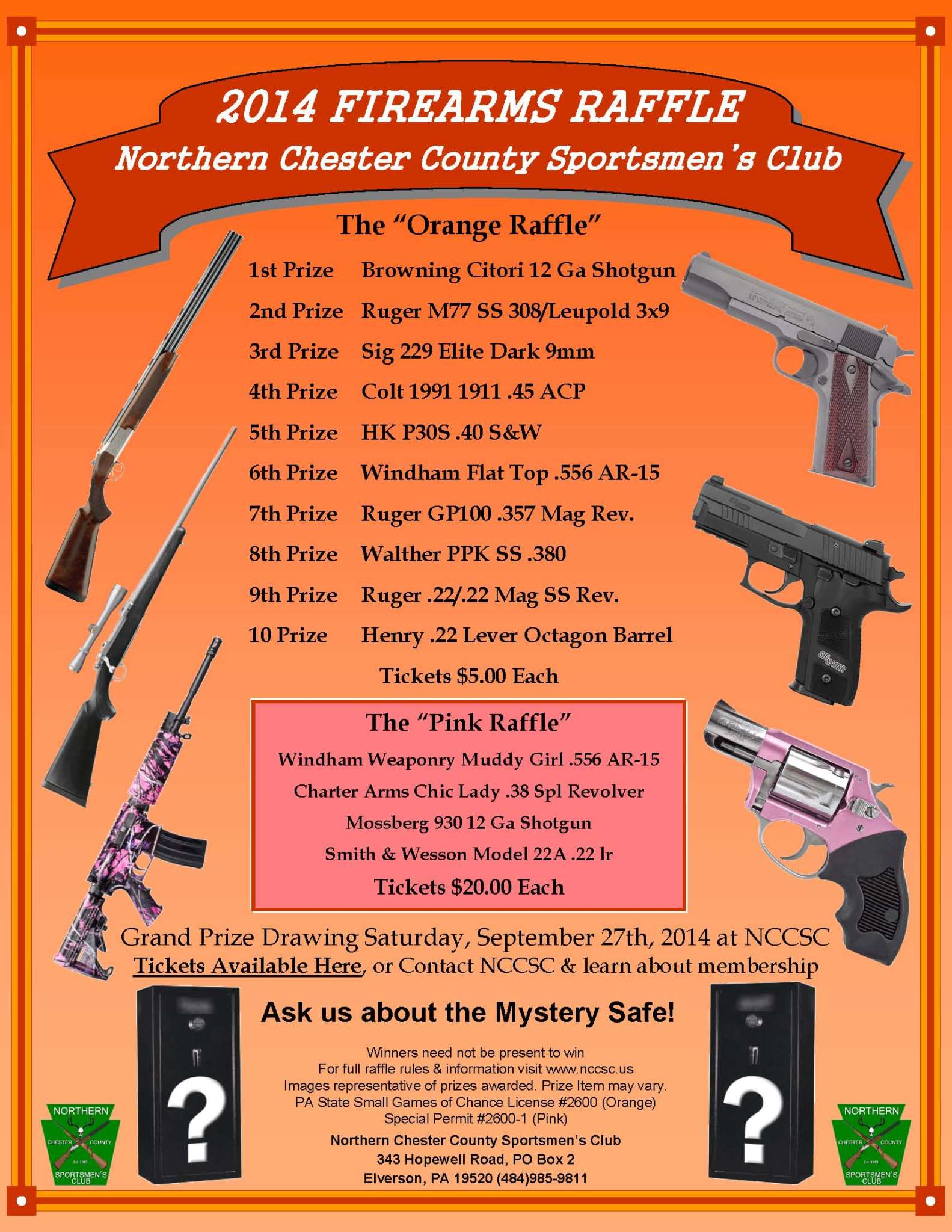 Gun Raffle this weekend! NCCSC
